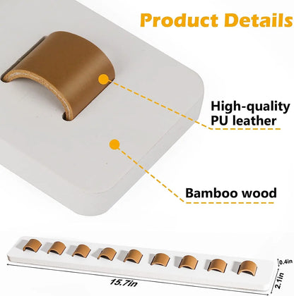 Bamboo Wood Sunglass Organizer for Wall - Eyeglass Hanging Holder and Sunglasses Storage Solution