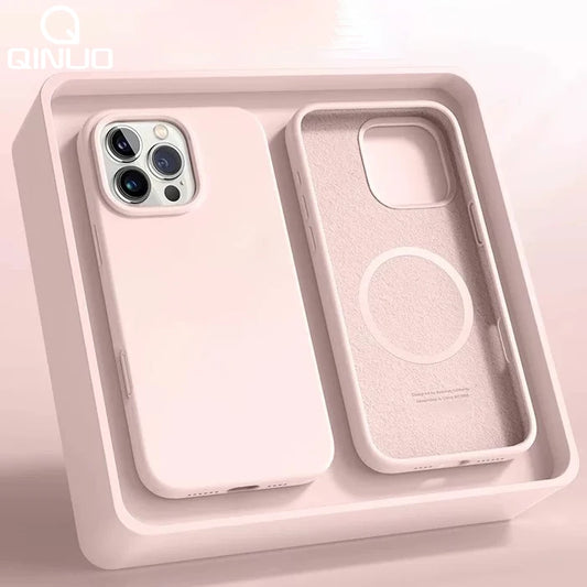 MagSafe Liquid Silicone Phone Case - Magnetic Wireless Charging Cover for iPhone 11-17 Series Pro Max Plus Models