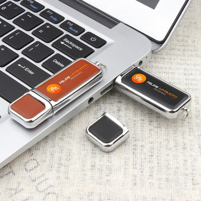 Leather USB 3.0 Flash Drive - Free Logo, 4GB-128GB High-Speed Memory Stick, Wedding Gift