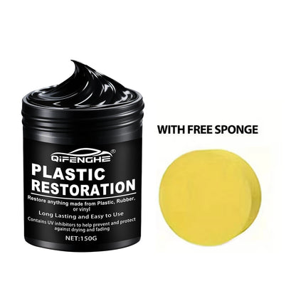 Car Plastic Restorer Polish Paste 150g - Tire, Interior & Bumper Shine & Long-Lasting Automotive Protection