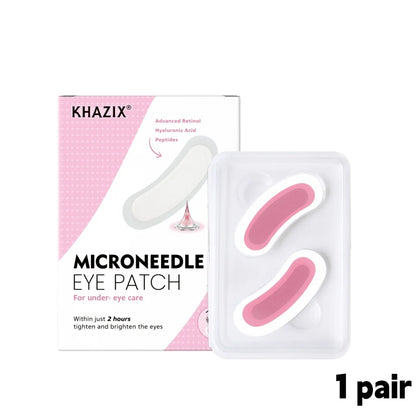 Retinol Microneedle Eye Patches - Hyaluronic Acid & Peptide Treatment for Crow's Feet and Fine Lines, 1 Pair