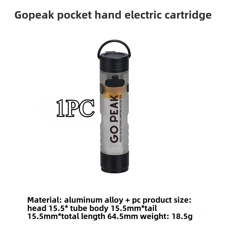 GOPEAK Mini LED Keychain Flashlight – Portable Pocket Clip Light for Outdoor Use, Emergency, Camping & Disaster Relief