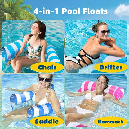 2024 New Water Hammock Recliner - Inflatable Floating Swimming Mattress for Sea, Pool Party Toy Lounge Bed