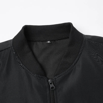 2024 Men's Spring Autumn Jacket – Short Loose Baseball Collar, Solid Color, Business Casual Thin Coat