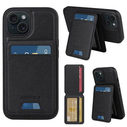 BETOPNICE 2-in-1 Magnetic Leather Wallet Case – Detachable Card Holder for iPhone 11 to 16 Pro Max & 16 Plus