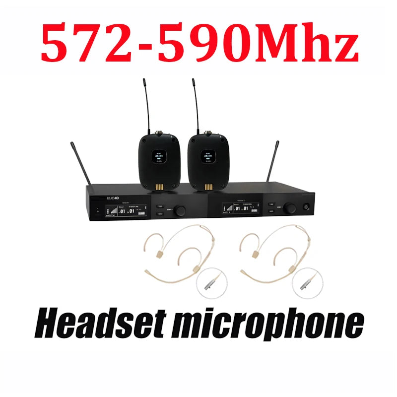 SLXD Wireless Microphone System – 500/600/800MHz 4-Pin Headset with KSM8/Beta58, Professional Audio for Stage & Karaoke