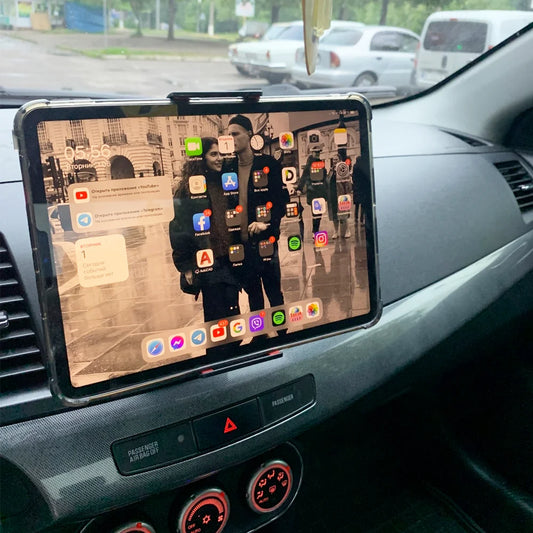 Car CD Slot 360° Rotating Tablet & Phone Holder – Universal Stand for 4–11” iPad, Samsung, Xiaomi
