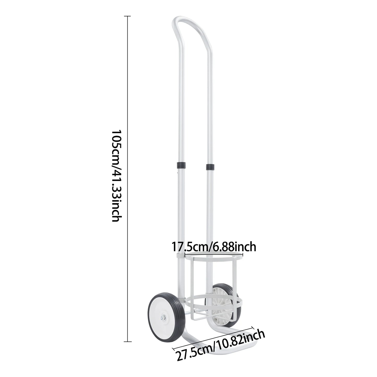 Oxygen Cylinder Cart Dolly with Adjustable Handle – Portable Oxygen Tank Trolley for Easy Transport