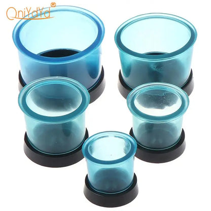 Dental Silicone Casting Flasks Rings - Plastic Round Lab Base Wax Rubber Tools - Wax Embedding Ring