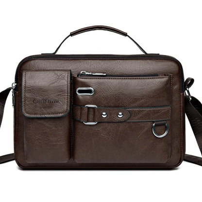 Men’s Retro Waterproof Messenger Bag – Large Capacity Laptop Briefcase for Office, Travel & School Use