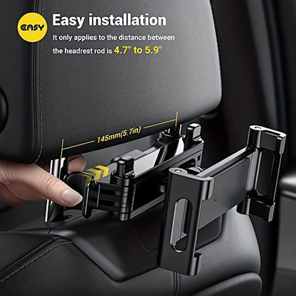 Car Tablet Holder - Headrest Mount Stand for iPad Air, Mini & 4.7-12.9" Devices