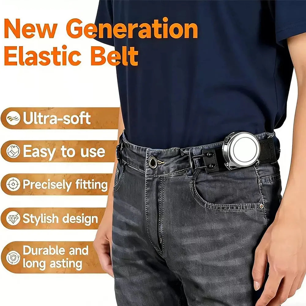 Adjustable Elastic Waistband Buckle - Magic Tape & Metal Hook Waistband Extender