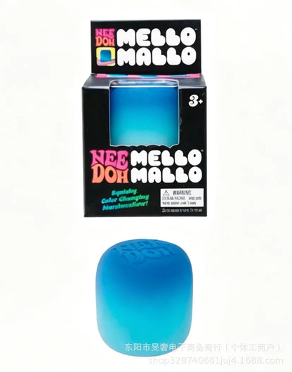 UV Light Reactive Squish Toy - Slow-Rising Marshmallow Fidget with Color Change