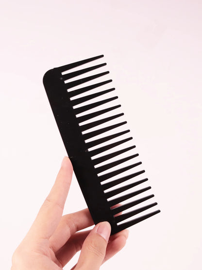 Thick Plastic Heat-Resistant Salon Comb – Anti-Static Long & Wide Tooth Comb for Real Hair Wigs
