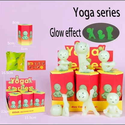 Noctilucent Green Mystery Doll Figures - Blind Box Surprise Collectible Desktop Decoration Toy