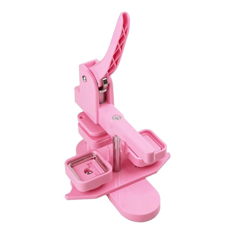 50x50mm Square Badge Press Machine - Rotating Manual for Refrigerator Magnets, Business Gifts, Home & Office Use