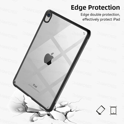 Silicone Transparent Case for iPad Pro 11", Air 4/5 (10.9"), Mini 4/5/6 & iPad 7/8/9/10th Gen (9.7"–10.5") Cover Funda