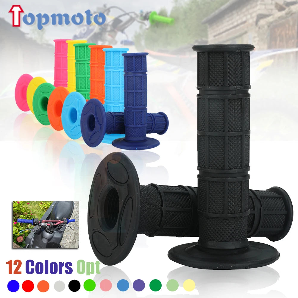 22mm MX Gel Rubber Handlebar Grip — For CR, CRF, XR, YZ, WR, TTR, KX, KLX, RMZ, RMX, RM, TC, TE, FC, FE, ATV, Enduro, Motocross, Dirt, Pit Bike