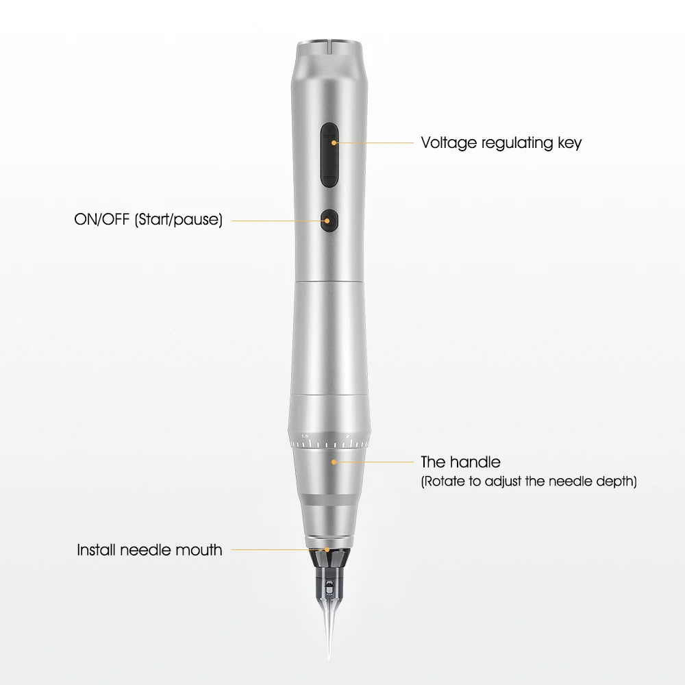 New Wireless Rotary Tattoo Machine – German Motor Pen with 1200mAh Battery, Fast Charge & 3.5mm Stroke