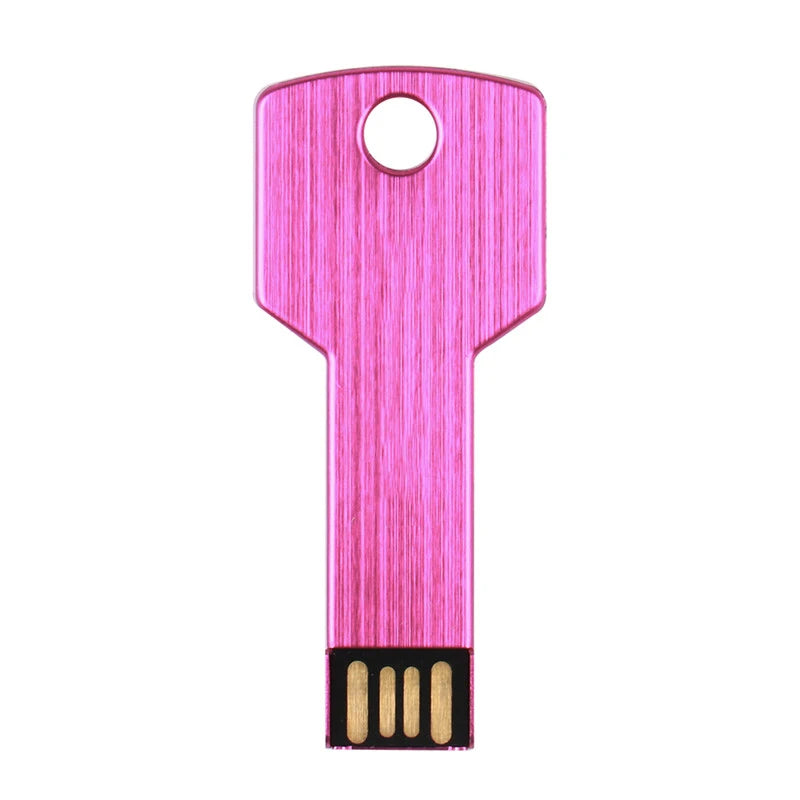 64GB Metal Key-Shaped USB Flash Drive – High-Speed U Disk, Real Capacity Storage (Black/Silver)