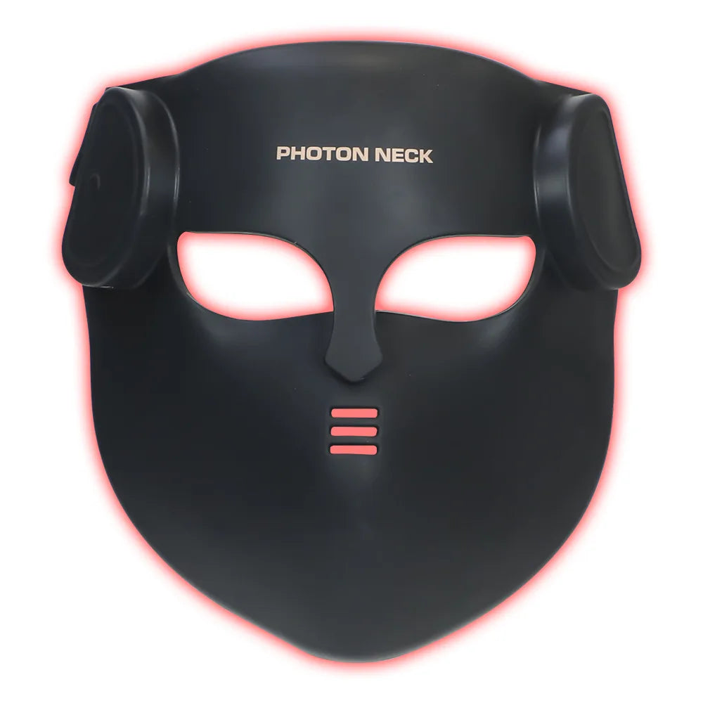 8-Color LED Red Light Therapy Face Mask - Silicone Photon Skincare Mask with Neck Coverage for Wrinkles & Acne
