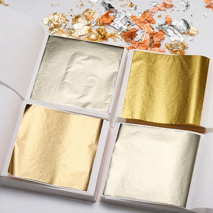 100-200 Sheets Imitation Gold Foil Paper – Gilding DIY Epoxy Resin Jewelry Making & Craft Decoration
