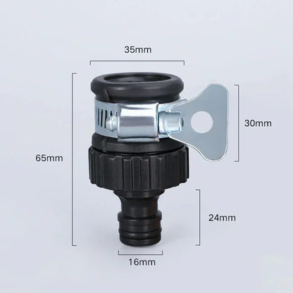 2PC Universal Water Faucet Adapter Set - Durable Plastic Hose Fittings with Quick Connect for Car Washing & Garden Irrigation