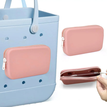Silicone Phone Holder for Beach Bag – Soft Waterproof Insert Wallet Charm, Bo Bag Accessories Attachment for Beach Travel & Storage Convenience