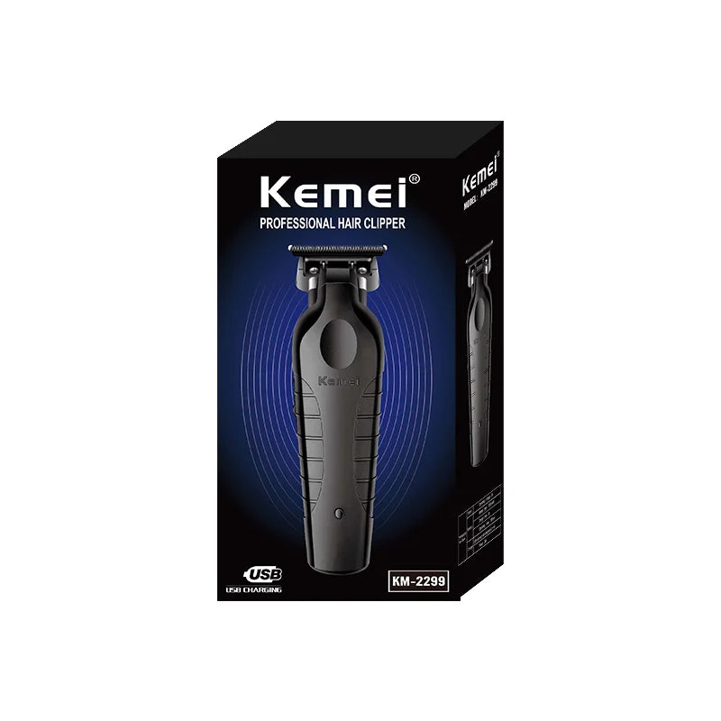 Kemei 2299 Professional Electric Hair Trimmer - Cordless Beard & Hair Clipper for Men, Rechargeable, 0mm Cutting Machine