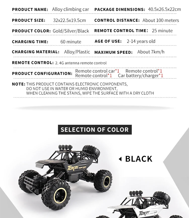 1:12 RC Off-Road 4WD Monster Truck – High-Speed 20Km/h All-Terrain Remote Control Car for Adults & Beginners