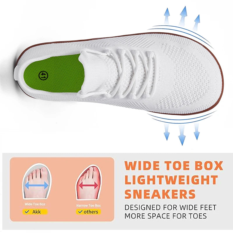 Minimalist Barefoot Shoes for Men & Women – Lightweight Breathable Zero-Sole Wide-Toe Running & Casual Walking Shoes