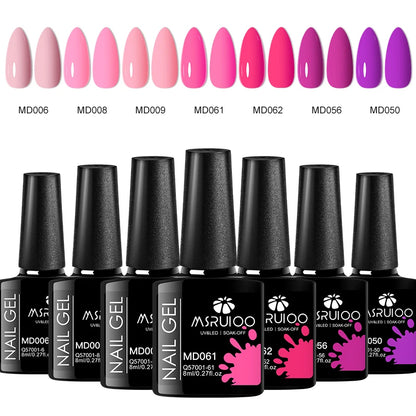7pc Nail Gel Polish Set – DIY Nail Art Design, Soak Off UV Gel, Long-Lasting Manicure & Painting Gel Vernis Kits for Decoration