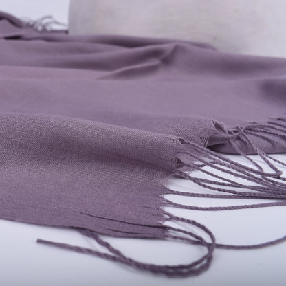 Leather Powder Solid Color Scarves for Men and Women - Autumn and Winter 120g Single Color Headband Shawl