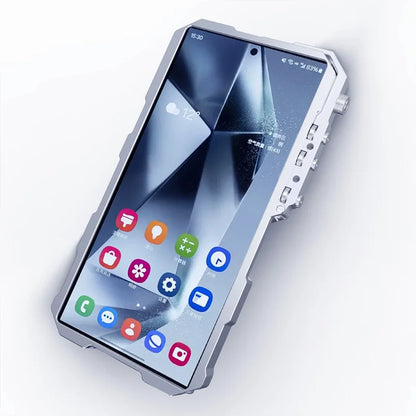 Aluminum Phone Bumper - Luxury Metal Mechanical Skull Case for Samsung Galaxy S26 S25 S24 Ultra FE