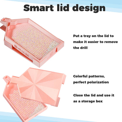 Large Diamond Painting Tray Storage Box – Y-Shape Pop-Up Plug Organizer for 5D Diamond Painting Accessories