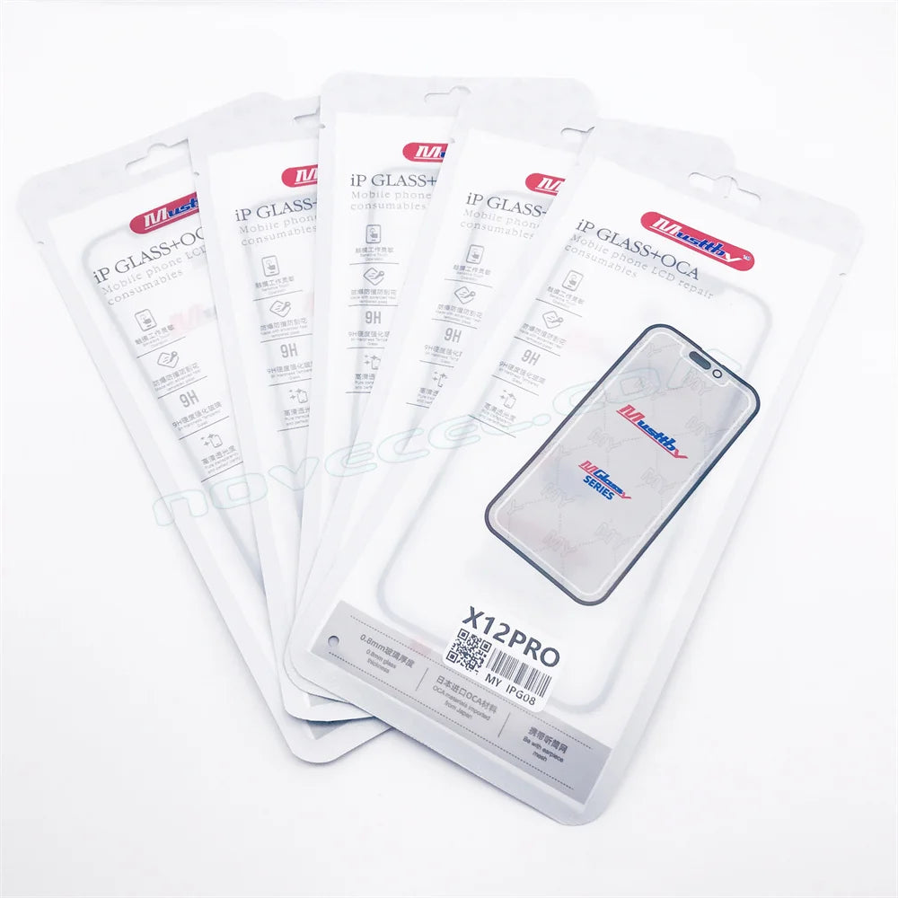 Musttby 5PCS Front Outer Glass + OCA for iPhone — 1:1 Original Touch Screen Repair for iPhone 11/12/13/14 Pro & X/XS Max
