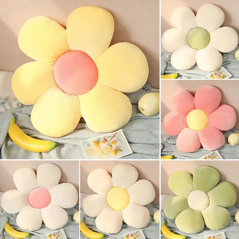 6 Styles Sunflower Pillow – Cute Daisy Cushions with Petals, 40cm, Perfect Birthday Gifts & Home Décor for Bedroom & Office