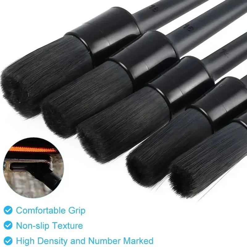 1/5x Car Detailing Brushes – Soft Auto Cleaning Brush for Wheels, Interior & Exterior Dust Removal