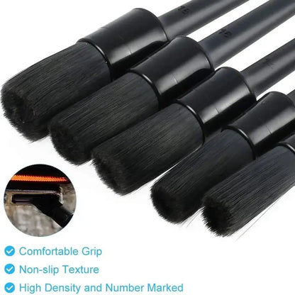 1/5x Car Detailing Brushes – Soft Auto Cleaning Brush for Wheels, Interior & Exterior Dust Removal