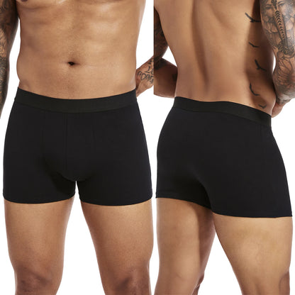 6-Pack Men's Black Boxer Shorts – Soft, Breathable Underwear for Comfort