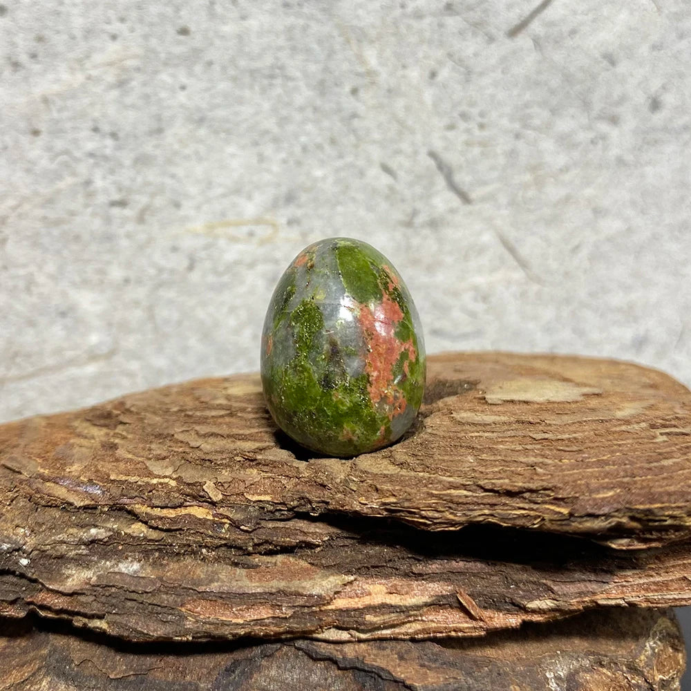 EG1-7 Mini Natural Stone Egg - Polished Meditation Fidget Stone for Stress Relief, Desk Decor, and Gifts