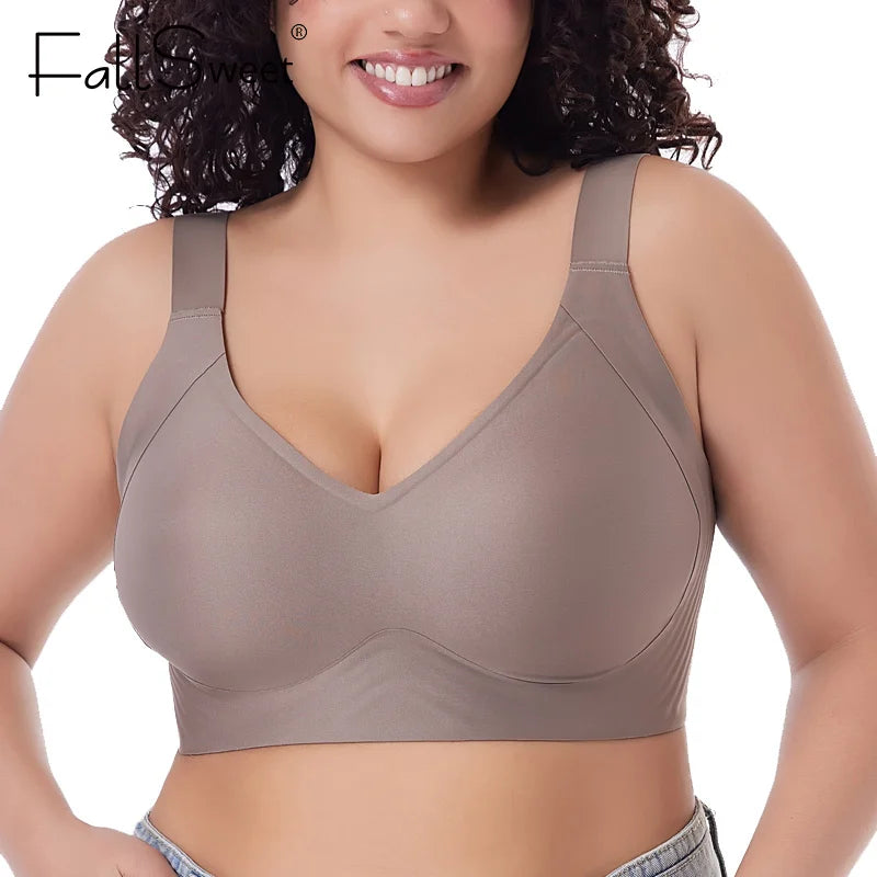 FallSweet Push-Up Bra – Seamless Wireless Bralette for Women, Thin Cup Plus Size Brassiere (M-6XL)