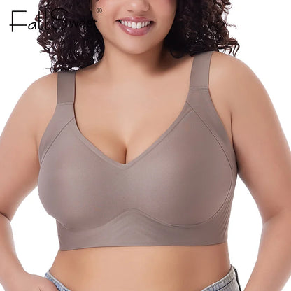 FallSweet Push-Up Bra – Seamless Wireless Bralette for Women, Thin Cup Plus Size Brassiere (M-6XL)