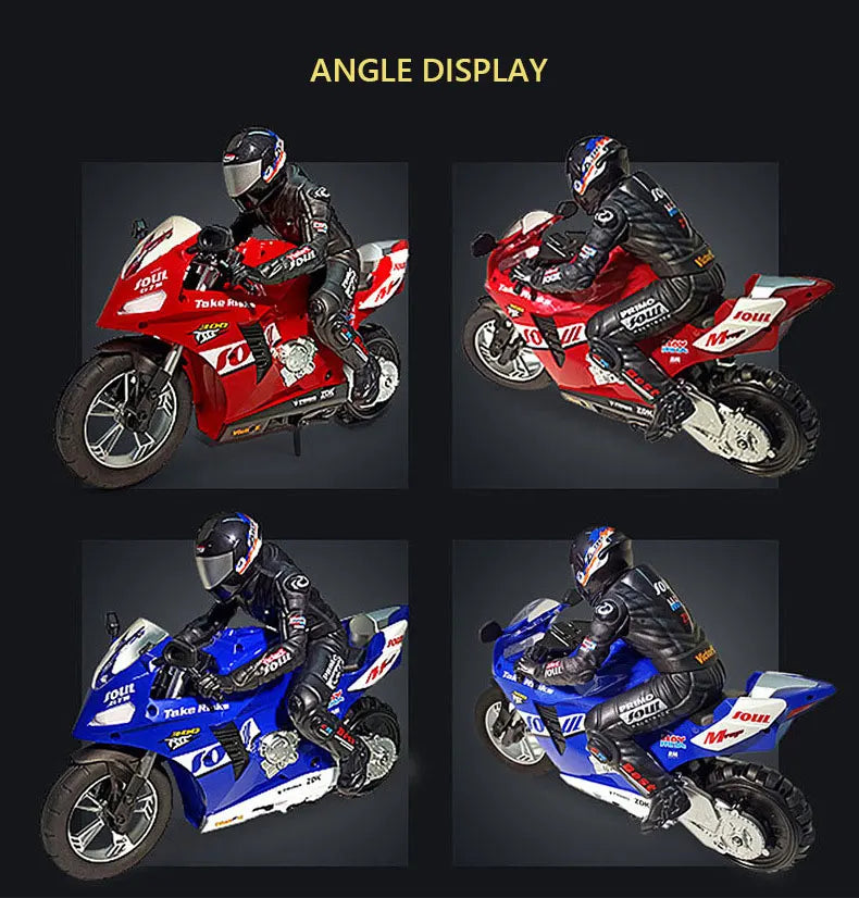 1/6 Scale RC Electric Racing Motorcycle – High-Speed 4CH Remote Control Drift Car Toy for Boys