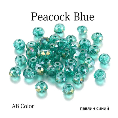 70–300pcs Czech Crystal Glass Beads Set (3–8mm) – Faceted Translucent Colorful Spacer Beads for DIY Jewelry, Bracelets & Craft Making