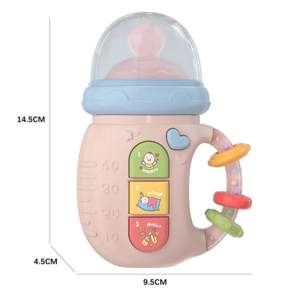 Baby Musical Feeding Bottle Pacifier: Soft Teether Rattles & Educational Toy - Soothing Vocal Music for Infants (0-12 Months)