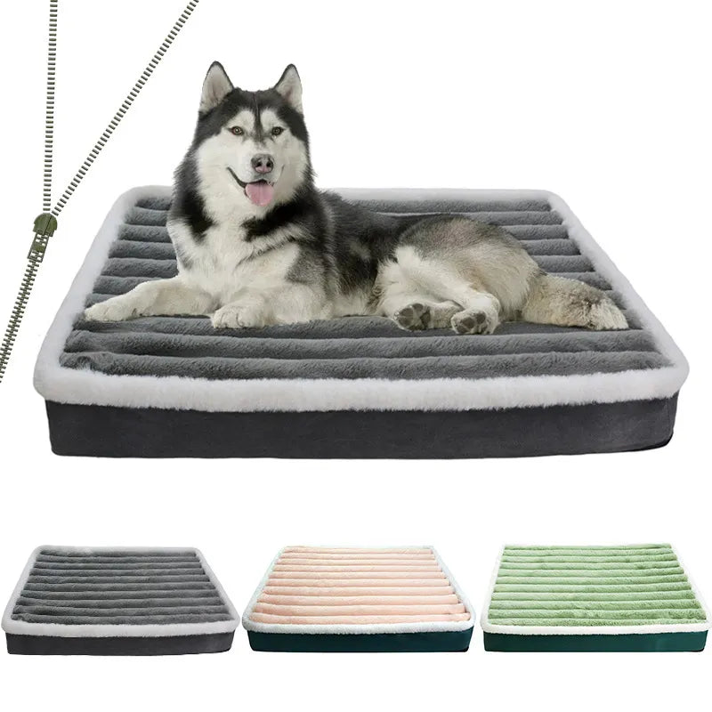 Removable Dog Bed Mat with Zipper - Washable Pet Mattress for Dog Sleeping, Pet Pad Cushion for Small to Medium Pets