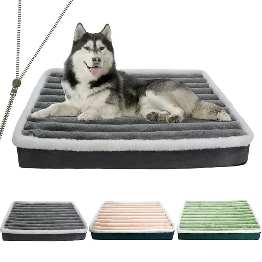 Removable Dog Bed Mat with Zipper - Washable Pet Mattress for Dog Sleeping, Pet Pad Cushion for Small to Medium Pets