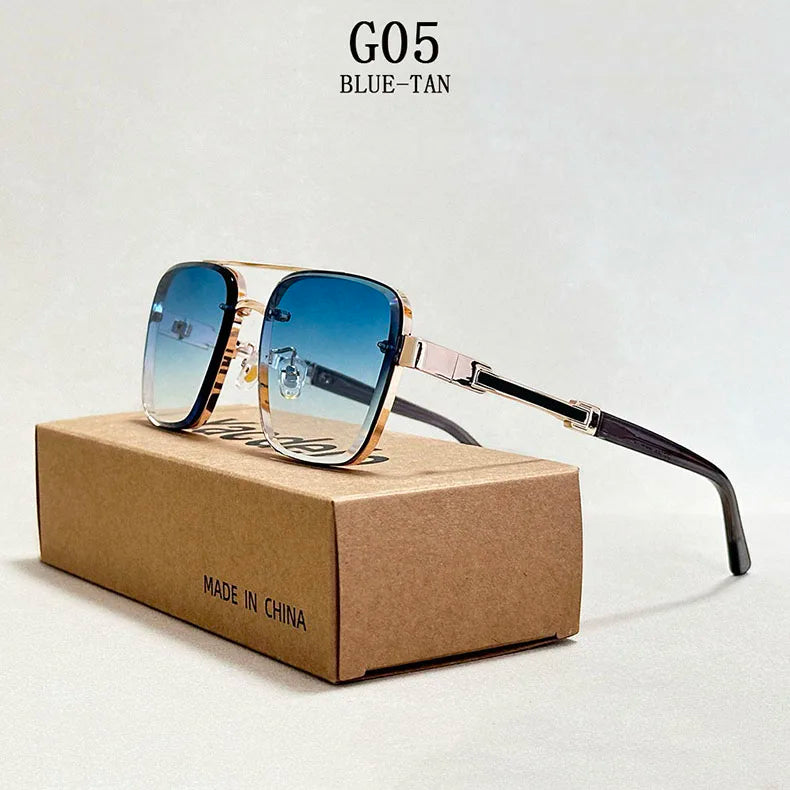 Luxury Square Sunglasses — Vintage Unisex Fashion Shades with UV Protection for Men & Women