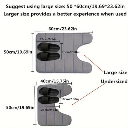 U-Shaped Toilet Mat - Memory Foam Bathroom Carpet, Anti-Skid & Super Absorbent Bath Mat